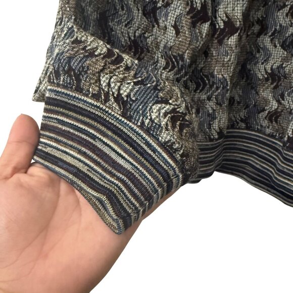 VTG Jhane Barnes Multicolor Geometric Wool Blend 90s Sweater Mens Size Medium - Picture 3 of 5